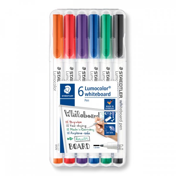 Stylos pour tableau blanc Lumocolor 1mm - 6 stylos