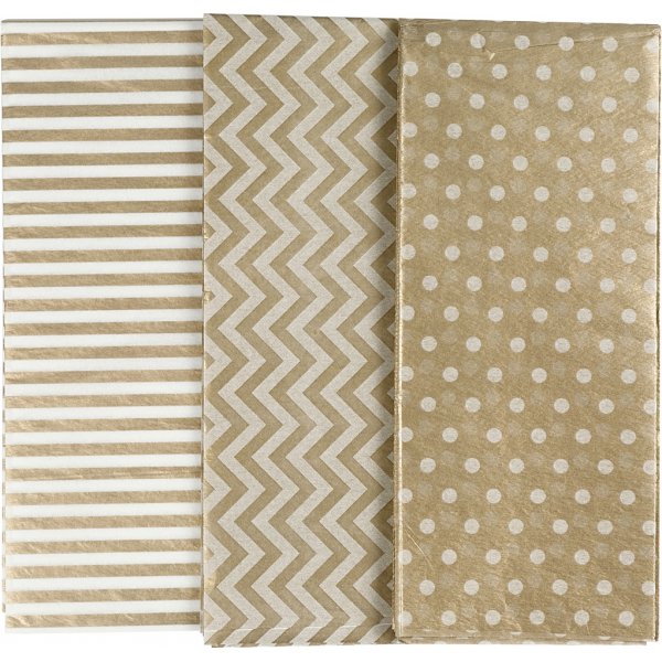 Papier de soie - doré - 50 x 70 cm - 17 g -6 feuilles Papier de soie - doré - 50 x 70 cm - 17 g -6 feuilles