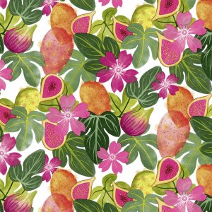 Toile cirée PVC Figue - Cerice Toile cirée PVC Figue - Cerice