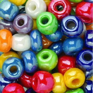Perles de rocaille mix 9 mm - couleurs mélangées - opaques, lustre Perles de rocaille mix 9 mm - couleurs mélangées - opaques, lustre