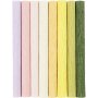 Papier crpon - couleurs pastel - 8 feuilles