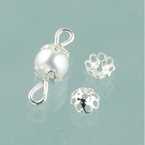 Attaches perles ø 6 mm - argentées 30 pcs. Attaches perles ø 6 mm - argentées 30 pcs.