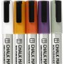 Marqueurs  craie - couleurs ternes - 5 pcs