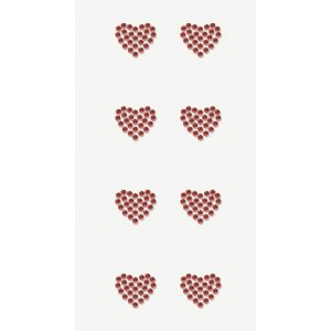 Stickers avec strass - Coeur - rouge Stickers avec strass - Coeur - rouge