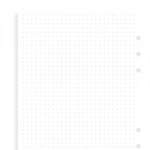 Feuille de notes pour Filofax - A5 - Pointillé - Blanc Feuille de notes pour Filofax - A5 - Pointillé - Blanc