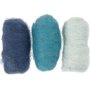 Laine cardée - harmonie bleue - 3 x 10 g