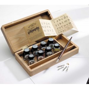 Set de calligraphie W&N - Set avec boîte en bois Set de calligraphie W&N - Set avec boîte en bois