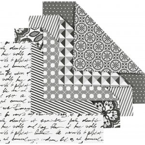 Papier origami - noir/blanc - 15 x 15 cm - 50 feuilles Papier origami - noir/blanc - 15 x 15 cm - 50 feuilles