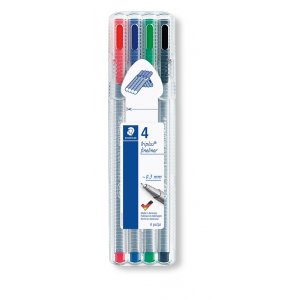Feutres fins Triplus 0,3 mm - 4 stylos Feutres fins Triplus 0,3 mm - 4 stylos