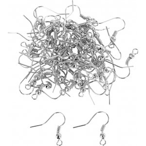Crochet d'oreille français - plaqué argent - 100 pcs Crochet d'oreille français - plaqué argent - 100 pcs