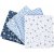 Tissu patchwork - bleu - 4 pcs Tissu patchwork - bleu - 4 pcs