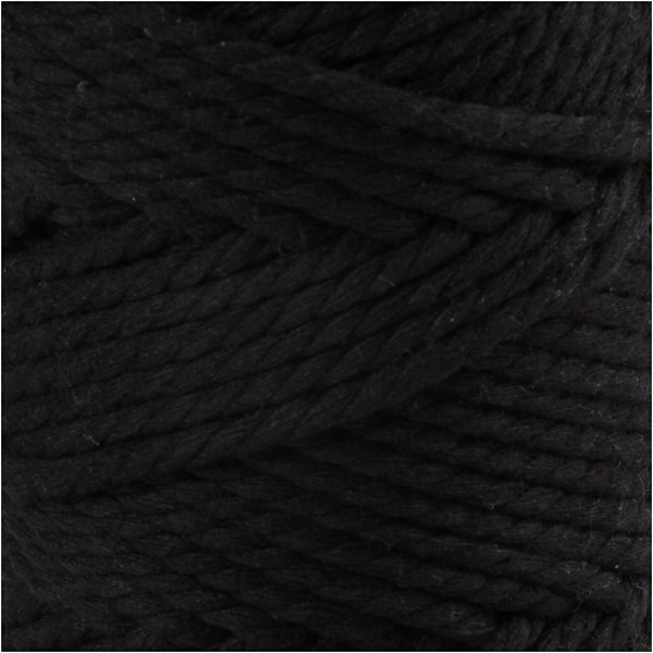 Fil macramé - noir - Ø4 mm - 55 m