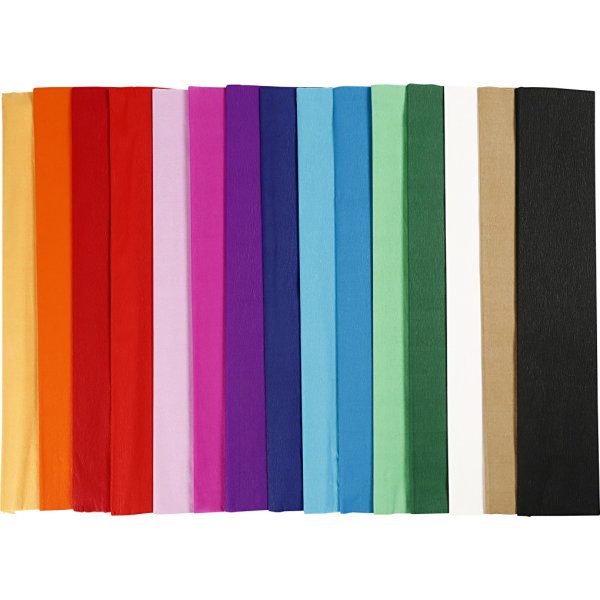 Papier crpon - couleurs mlanges - 60 feuilles