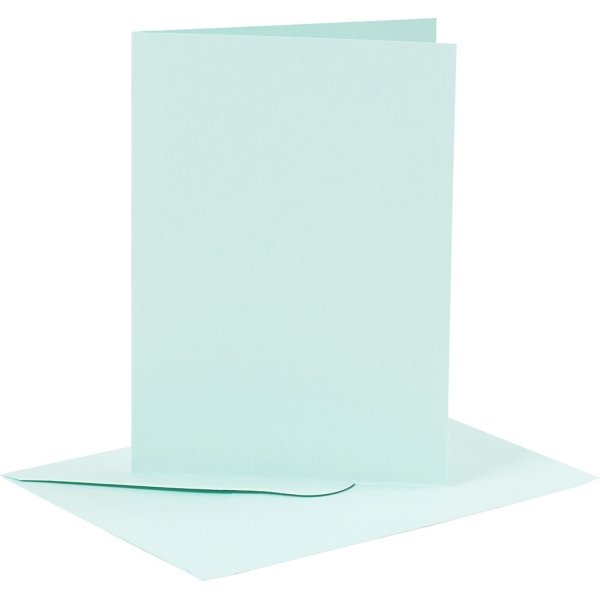 Cartes et enveloppes - bleu clair 11,5 x 16,5 cm - 6 sets Cartes et enveloppes - bleu clair 11,5 x 16,5 cm - 6 sets