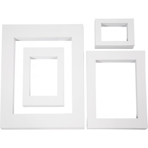 Cadres passe-partout - blanc - A3, A4, A5, A6 - 4 x 100 pcs