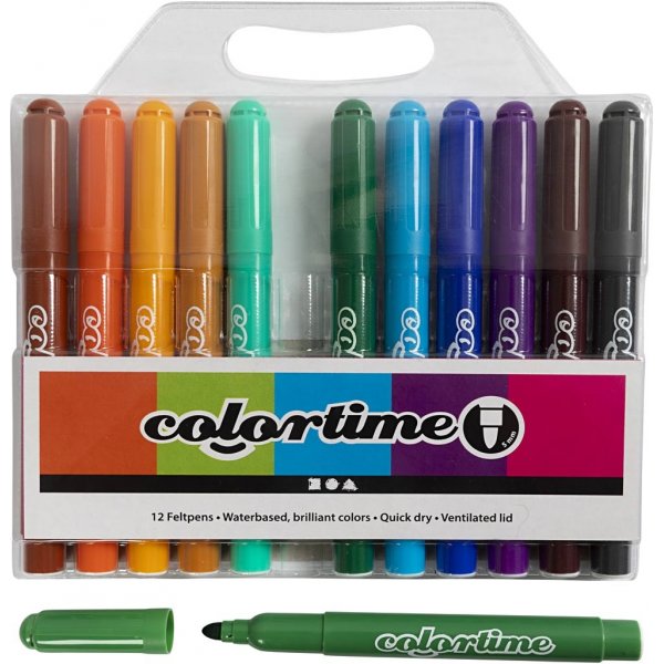 Crayons Colortime - couleurs complmentaires - 5 mm - 12 pcs
