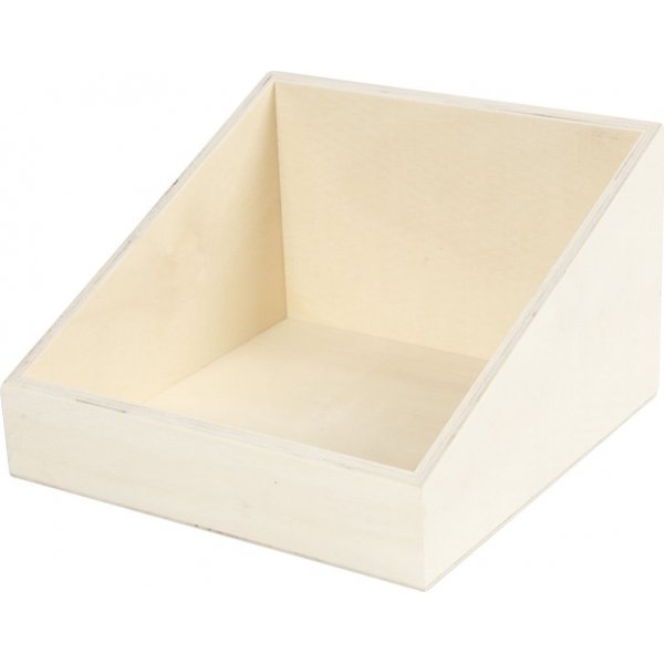 Bote de prsentation - bois - 19,5 x 19,5 cm