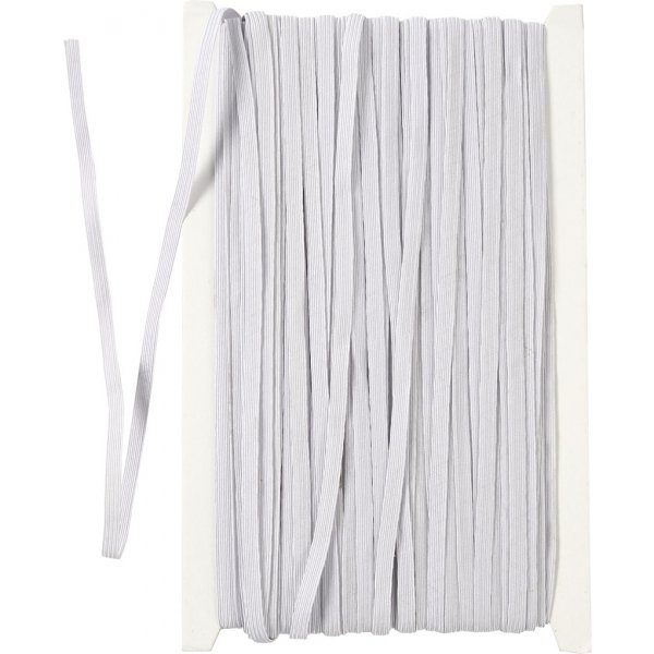 Bande lastique - blanc - 50 m