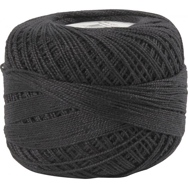 Fil de coton mercerisé - noir - 20 g Fil de coton mercerisé - noir - 20 g