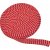 Tissu tricoté tubulaire 4 cm rouge/gris Tissu tricoté tubulaire 4 cm rouge/gris