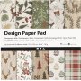 Papier design - marron/vert - 50 feuilles