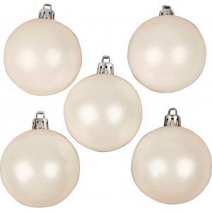 Boules de sapin de Noël - blanches - nacre - 6 cm - 20 pcs Boules de sapin de Noël - blanches - nacre - 6 cm - 20 pcs