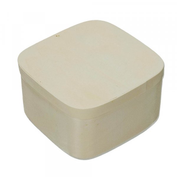 Caisse en contreplaqu 12,5 x 12,5 x H 7cm - carre non traite