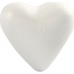 Coeurs en polystyrène - blanc - H11 cm - 5 pcs Coeurs en polystyrène - blanc - H11 cm - 5 pcs