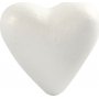 Coeurs en polystyrne - blanc - H11 cm - 5 pcs