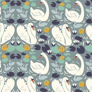 Jersey à motifs 150 cm - Svansjön Gris clair Jersey à motifs 150 cm - Svansjön Gris clair