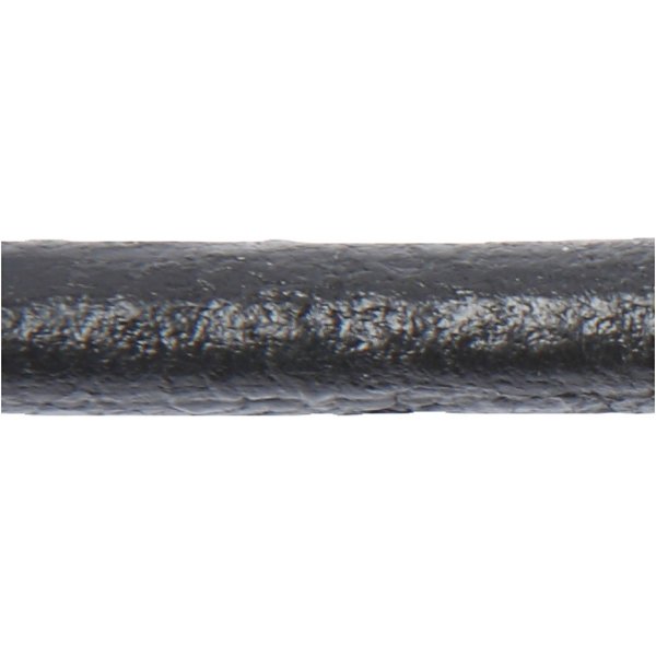Cordon en cuir - noir - 4 mm - 5 m