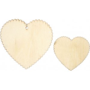 Coeurs de placage de bois - 12 pcs Coeurs de placage de bois - 12 pcs