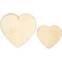 Coeurs de placage de bois - 12 pcs