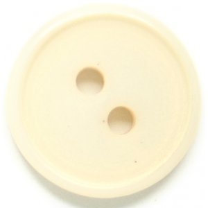 Bouton Rond 2 trous 15 mm 6pcs - Beige Bouton Rond 2 trous 15 mm 6pcs - Beige