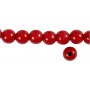 Perles en bois - 12 mm - rouge