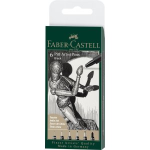 Coffret de stylos à dessin - Faber-Castell - Pitt Artist - Couleur 199 - 6 stylos Coffret de stylos à dessin - Faber-Castell - Pitt Artist - Couleur 199 - 6 stylos
