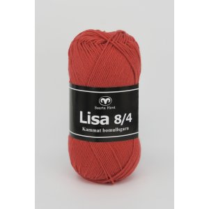Fil Black Sheep Lisa 8/4 50g - Rouge orange (46) Fil Black Sheep Lisa 8/4 50g - Rouge orange (46)