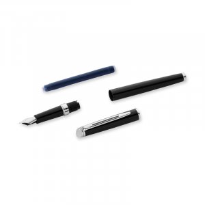 Stylo bille Waterman Hémisphère - Garniture Chromée Noire - Bleu Moyen Stylo bille Waterman Hémisphère - Garniture Chromée Noire - Bleu Moyen