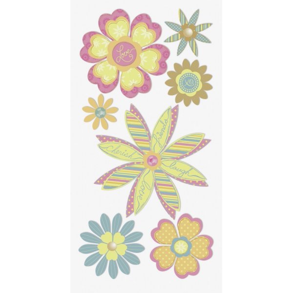 Stickermix - Fleurs - couleurs pastel