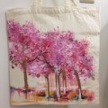 Image client Sac de transport en coton 38 x 42 cm - anse longue naturelle