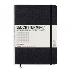 Carnet A5 Souple À Carreaux - Noir Carnet A5 Souple À Carreaux - Noir