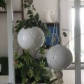 Image client Boules en bois non traité 50 mm ø 8 mm - paquet de 2. avec des trous