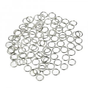 Boucle d'anneau 5 x 0,7 mm - argenté 100 pcs. rond Boucle d'anneau 5 x 0,7 mm - argenté 100 pcs. rond