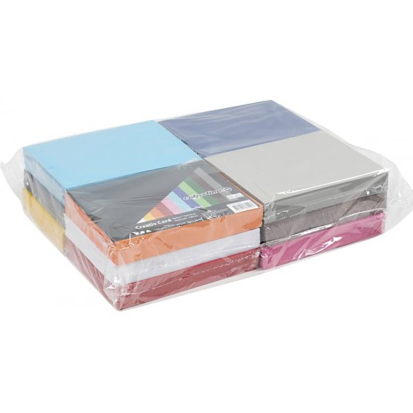 Carton cratif - couleurs mlanges - A6 - 12x100 pcs
