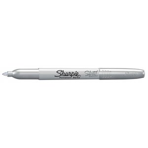 Stylo fibre Sharpie - Marqueur permanent fin - Argent métallisé Stylo fibre Sharpie - Marqueur permanent fin - Argent métallisé