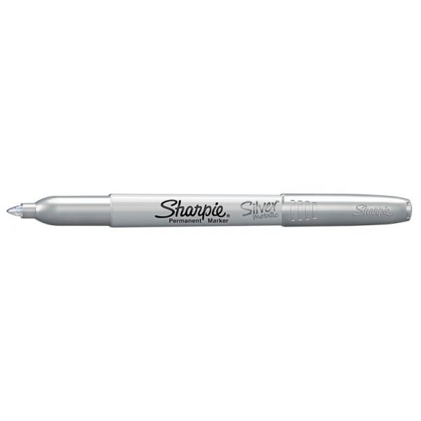 Stylo fibre Sharpie - Marqueur permanent fin - Argent mtallis