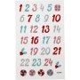 Autocollants paillets - numros de calendrier