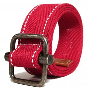 Ceinture textile - Rouge - 95 cm