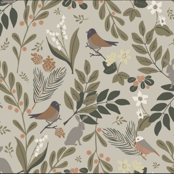 Tissu cir textile forestier lin/multi