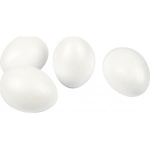 Oeufs Frigolit - Blanc - H10 cm - 25 pcs Oeufs Frigolit - Blanc - H10 cm - 25 pcs